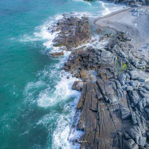 Coastal blue green sea in Donegal