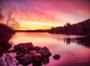 amazing purple sunset on Burtonport