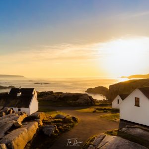 Donegal thatched cottages on cruit island