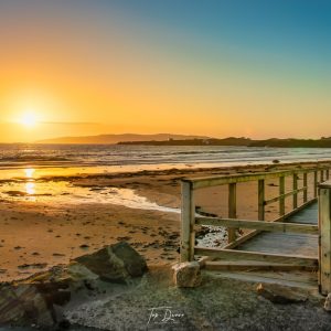 Beautiful sunset on Maghery beach