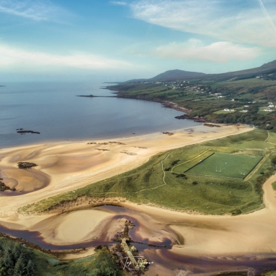 aerial photo of fintra GAA pitch