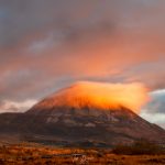 cloud on top of Mount Errigal