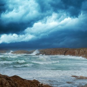 Dark stormy seas from Cruit Island