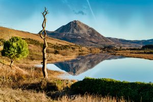 Errigal Mountain across lake