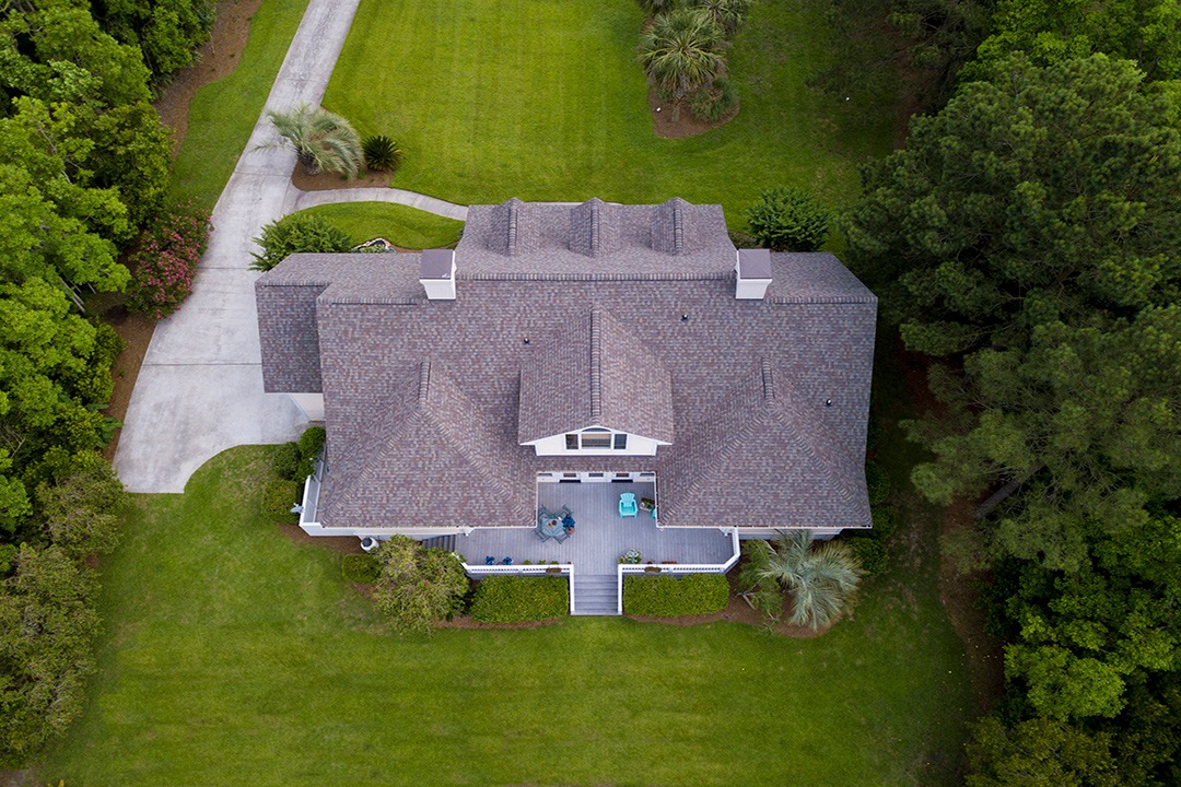 large house roof inspection