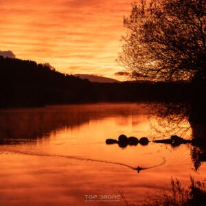 Sunrise over Waskel lough in Burtonport.