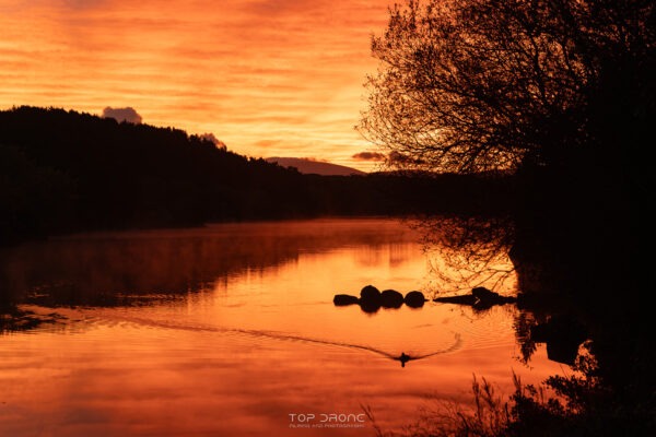 Sunrise over Waskel lough in Burtonport.