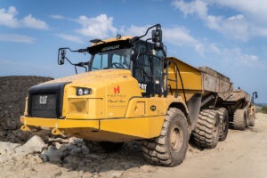 Catapilar Dump Truck at roadworks