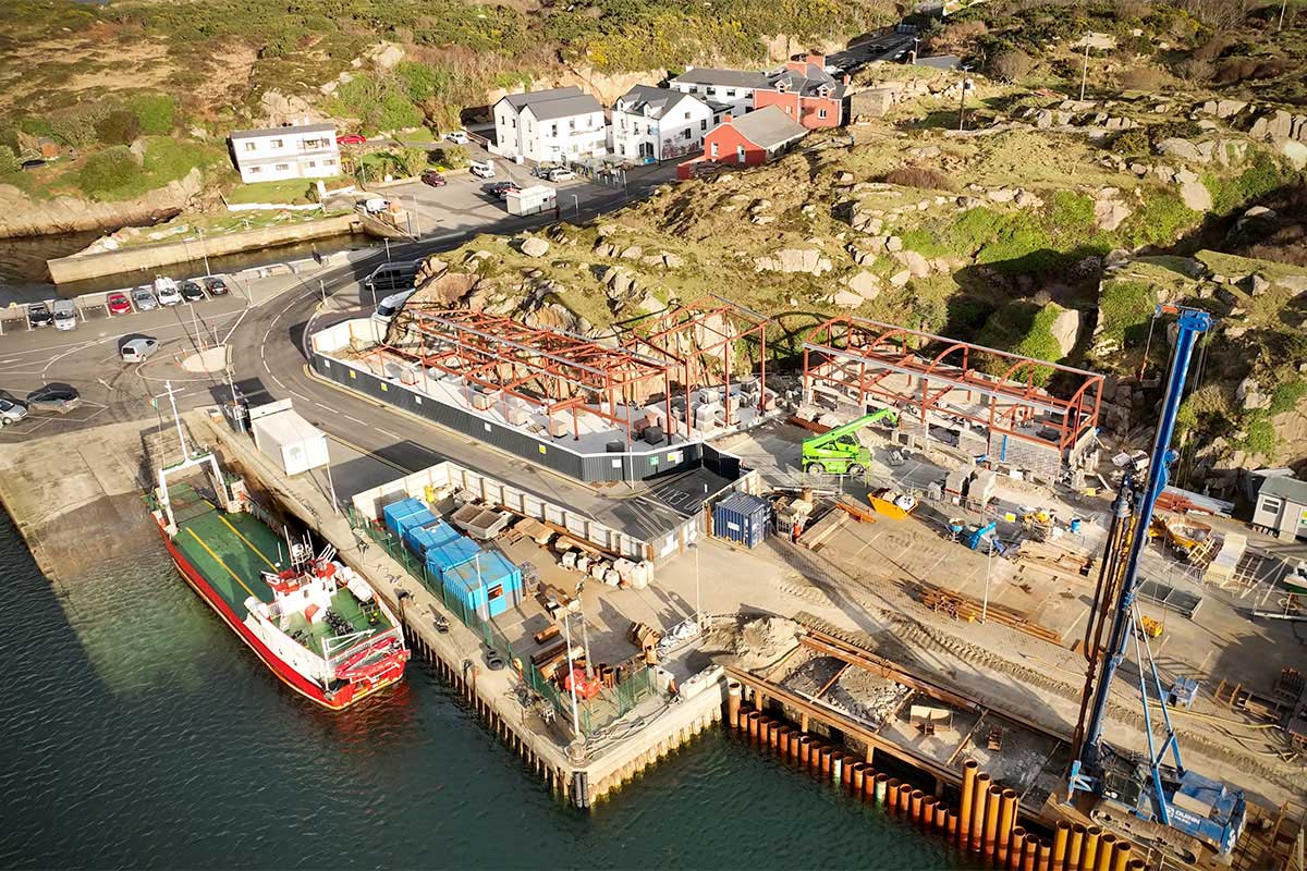 construction at burtonport pier