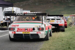 Castrol livery on white MKI escort lining up at the start line
